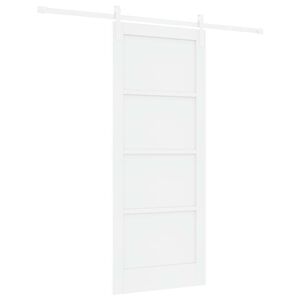 vidaXL Puerta Corredera Blanco 83 x 202 cm Madera de Pino Maciza