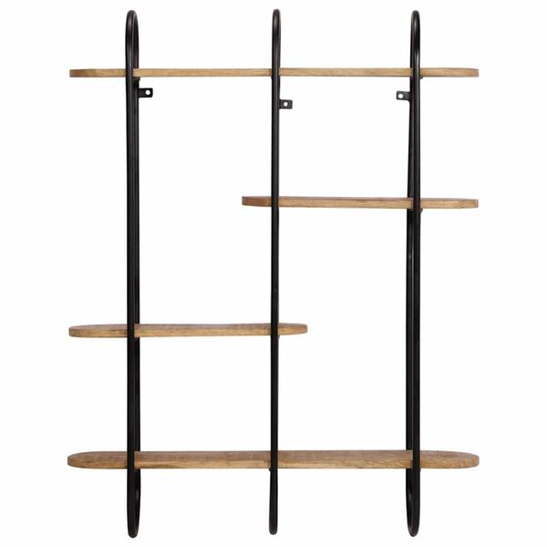 vidaXL Estante de pared madera maciza de mango 90x20x116,5 cm