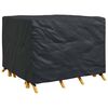 vidaXL Funda para muebles Liso Negro 125 x 125 x 74 cm tela