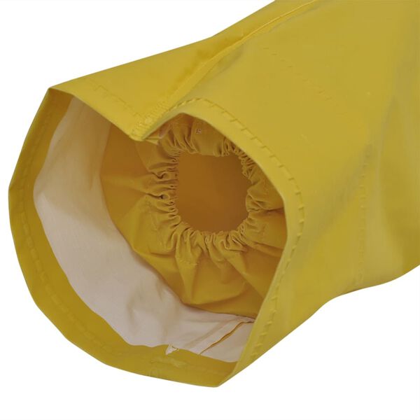 vidaXL Chubasquero impermeable largo con capucha talla XL amarillo