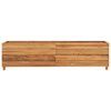 vidaXL Arriate elevado madera de teca reciclada y acero 150x40x38 cm