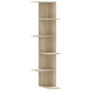 vidaXL Estanter&iacute;a pared de esquina madera roble Sonoma 36,5x36,5x140cm