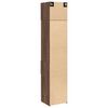 vidaXL Armario estrecho madera ingeniería marrón roble 45x42,5x225 cm