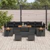 vidaXL Conjunto de sof&aacute;s de jard&iacute;n 13 pcs Negro rat&aacute;n sint&eacute;tico