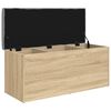 vidaXL Banco de almacenaje roble Sonoma 102x42x45 cm madera de ingenier&iacute;a