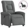 vidaXL Sill&oacute;n reclinable el&eacute;ctrico de tela gris oscuro