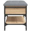 vidaXL Banco zapatero madera de ingenier&iacute;a roble Sonoma 62x42x45 cm