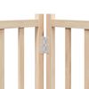 vidaXL Puerta para perros plegable 9 paneles madera de &aacute;lamo 450 cm