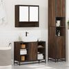 vidaXL Set de muebles baño 2 pzas madera contrachapada marrón roble
