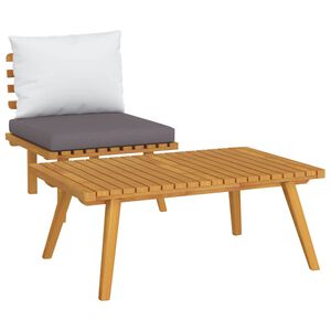 vidaXL Set muebles de jard&iacute;n 2 pzas con cojines madera maciza acacia