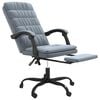 vidaXL Silla de oficina reclinable de terciopelo gris oscuro