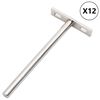 vidaXL Soportes flotantes para estantes 12uds invisibles acero carbono
