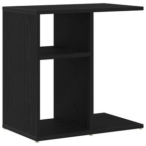 vidaXL Mesa lateral Roble Negro 50 x 30 x 50 cm Madera de ingenier&iacute;a