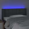 vidaXL Cabecero con LED de tela gris oscuro 103x16x78/88 cm