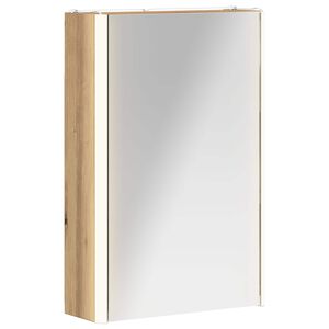 vidaXL Armario con espejo de ba&ntilde;o Roble Artesanal 33 x 11,5 x 50 cm