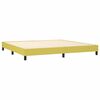 vidaXL Cama box spring con colch&oacute;n tela verde 200x200 cm