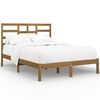 vidaXL Estructura cama sin colch&oacute;n madera maciza marr&oacute;n miel 120x190cm