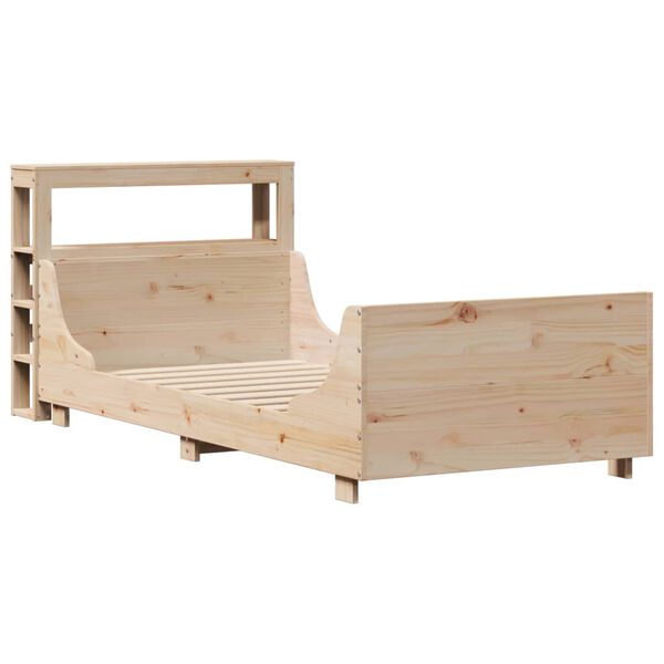 vidaXL Estructura de cama sin colchón madera maciza pino 75x190 cm