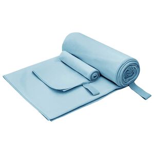 vidaXL Set de Toallas de Deportes 2 uds. Azul 50 x 30 cm, 200 x 100 cm