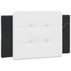 vidaXL Cabecero de cama acolchado Zadar cuero sint&eacute;tico blanco y negro 80 cm