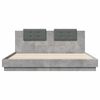 vidaXL Cama con cabecero madera de ingenier&iacute;a gris hormig&oacute;n 160x200 cm