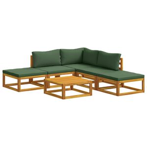 vidaXL Juego de Sof&aacute; 6 uds. Natural Madera de Acacia S&oacute;lida