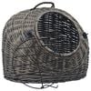 vidaXL Transport&iacute;n para gatos sauce natural gris 45x35x35 cm