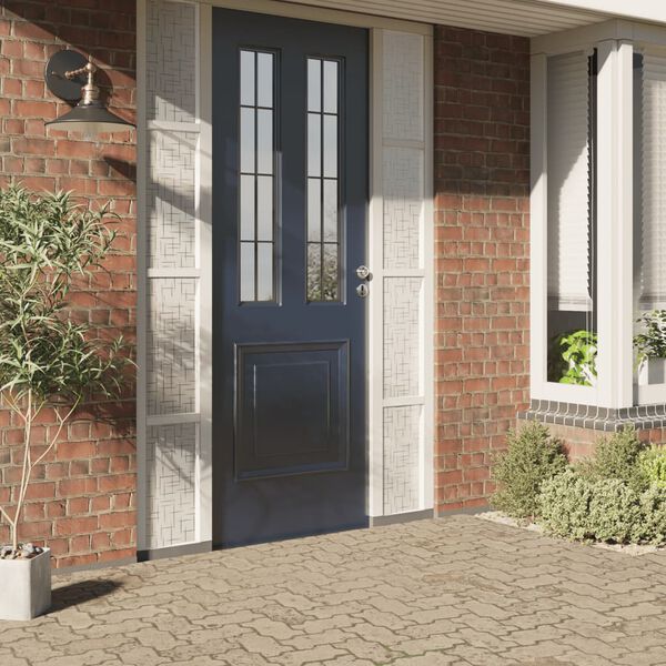 vidaXL L&aacute;mina de ventana esmerilada patr&oacute;n de estrella PVC 90x500 cm