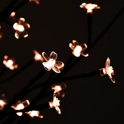 vidaXL Árbol LED con flor de cerezo 220 LED blanco cálido 220 cm
