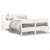 vidaXL Estructura de cama sin colch&oacute;n madera de pino blanca 140x190 cm