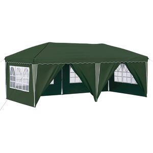 vidaXL Carpa Plegable para Fiestas 575 x 288 x 245 cm Verde