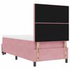 vidaXL Cama tipo Box Spring con colch&oacute;n Rosa 100 x 200 cm Terciopelo