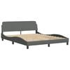 vidaXL Estructura de cama Dover de tela gris oscuro 160x200 cm