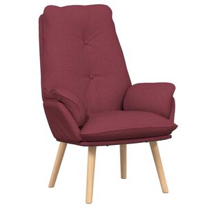 vidaXL sill&oacute;n Rojo vino 69 x 74 x 93 cm Tela y contrachapado