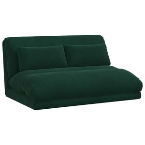 vidaXL Sill&oacute;n ajustable Verde oscuro Terciopelo