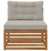 vidaXL Sof&aacute; central de exterior Madera de Acacia S&oacute;lida Natural