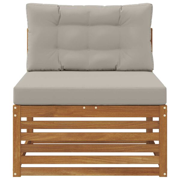 vidaXL Sof&aacute; central de exterior Madera de Acacia S&oacute;lida Natural