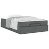 vidaXL Estructura de cama con colch&oacute;n 2 pcs Gris Tenue tela