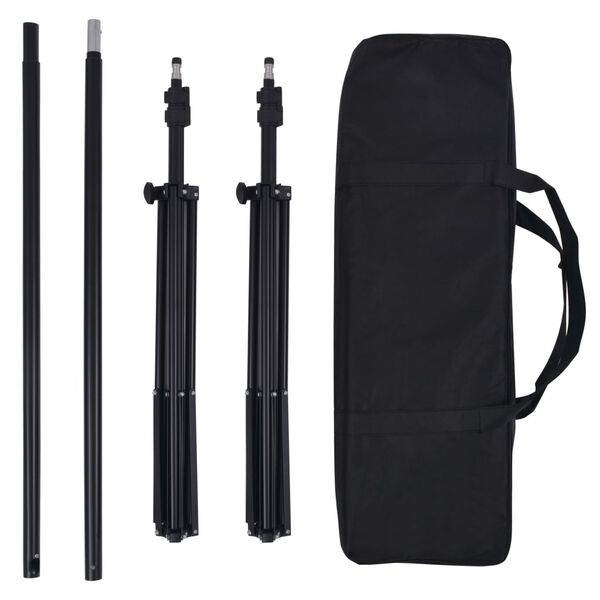 vidaXL Kit de estudio fotogr&aacute;fico con 5 fondos de colores y marco ajustable