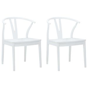 vidaXL Silla de comedor 2 pcs y Madera de Caucho S&oacute;lido
