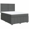 vidaXL Cama box spring con colch&oacute;n tela gris oscuro 140x190 cm