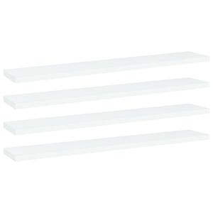 vidaXL Estantes para estanter&iacute;a 4 uds contrachapada blanco 60x10x1,5cm