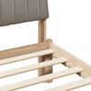 vidaXL Estructura de cama con cabecera Marrón y taupe 80 x 200 cm