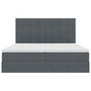 vidaXL Cama con tira de luces LED Gris oscuro 200 x 200 cm Terciopelo