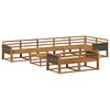 vidaXL Conjunto de sof&aacute;s de exterior 9 pcs Natural