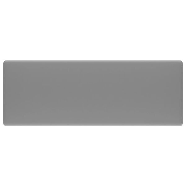 vidaXL Lavabo cuadrado rebosadero cer&aacute;mica gris claro mate 41x41 cm