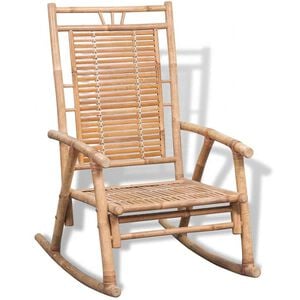 vidaXL Silla mecedora de bamb&uacute;