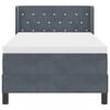 vidaXL Cama tipo Box Spring Gris oscuro 200 x 100 cm Terciopelo