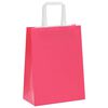 vidaXL Bolsas de papel con asas 50 uds rosa 21x11x28 cm