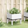 vidaXL Jardinera con patas PP blanco 40x40x42 cm